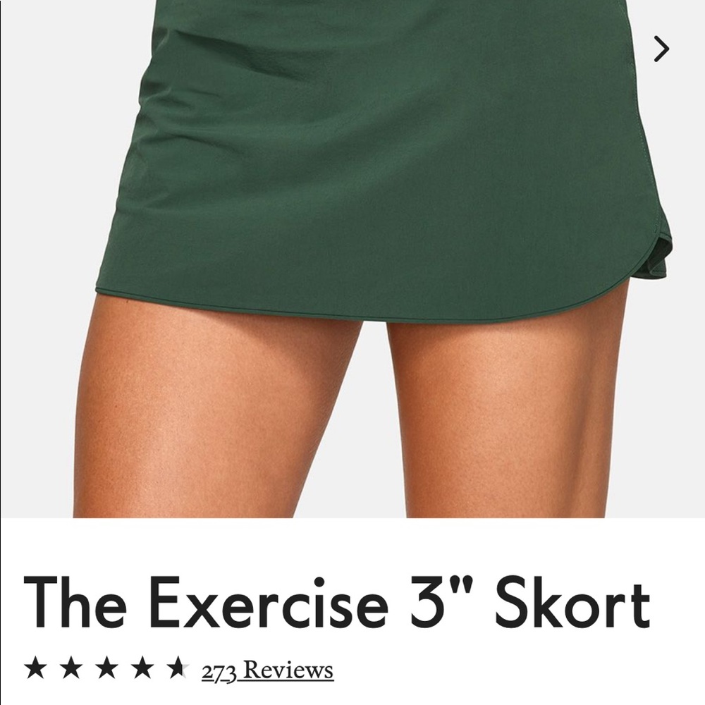 Outdoor Voices Evergreen Exercise Skort